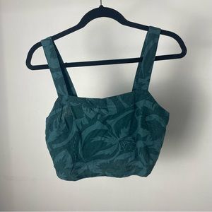 Madewell Linen-Blend Abbie Crop Top in Tropicale Floral